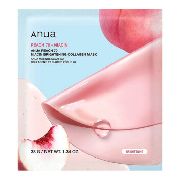 [ANUA] Осветляющая гидрогелевая маска с персиком Peach 70 Niacin Brightening Collagen Mask, 38 гр