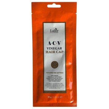 [LA’DOR] Маска-шапочка для волос с яблочным уксусом acv vinegar hair cap, 30 гр