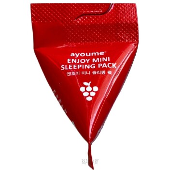 [AYOUME] Ночная маска с красным вином антивозрастная пирамидка Enjoy mini sleeping pack, 3 мл